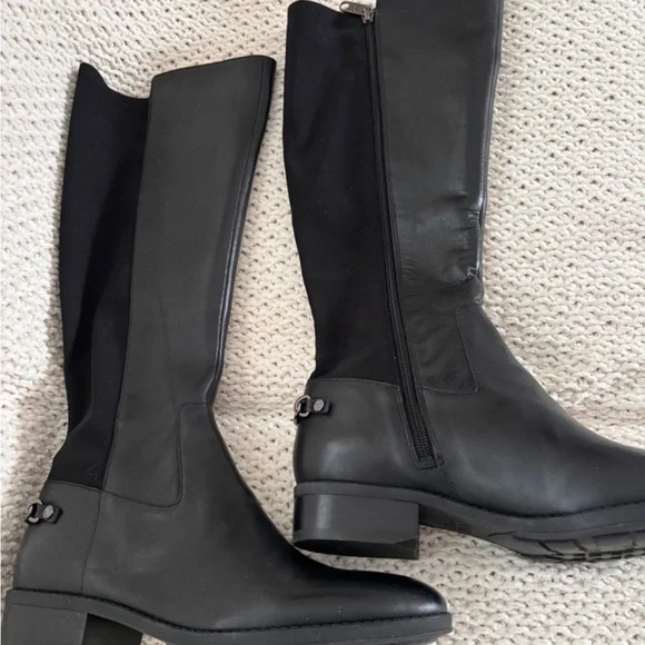 Karl Lagerfeld Black Combat Boots - Picture 2 of 3